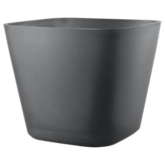 Maceta cuadrada - DEROMA - Origen - 12 L - Gris Maceta cuadrada - DEROMA - Origen - 12 L - Gris