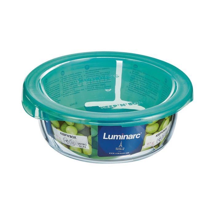 Fiambrera Redonda con Tapa Luminarc Keep'n Lagon 13,5 x 6 cm Turquesa 680 ml Vidrio (6 Unidades) 2 Fiambrera Redonda con Tapa Luminarc Keep'n Lagon 13,5 x 6 cm Turquesa 680 ml Vidrio (6 Unidades) 2