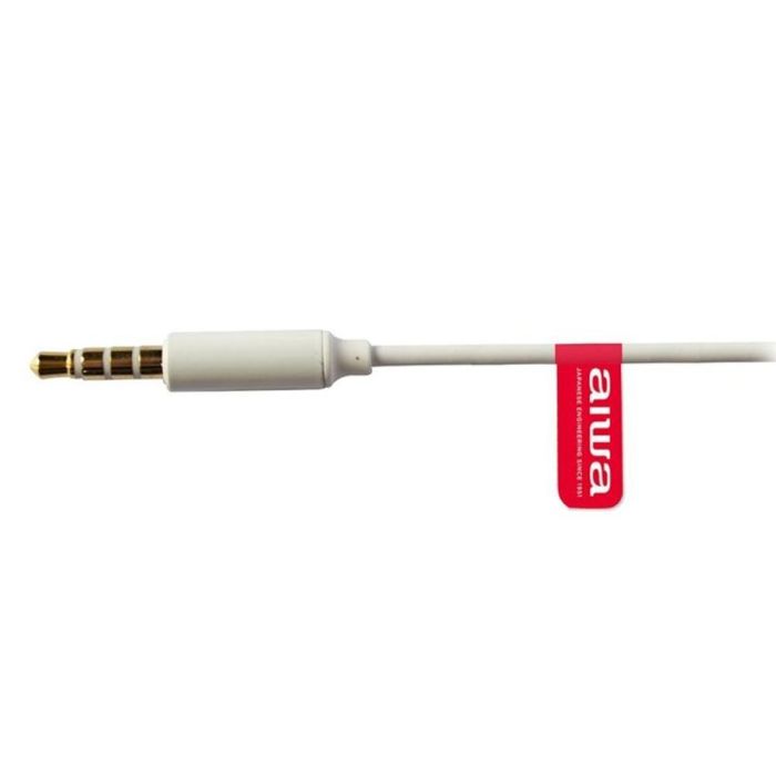 Aiwa ESTM-500WT Auriculares Alámbricos para Música con Jack 3.5 mm, Blanco 2