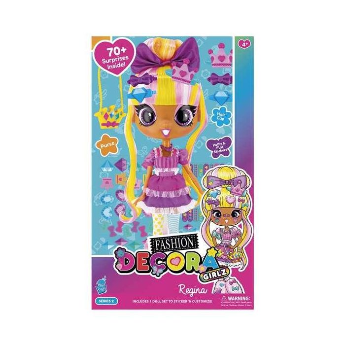 Toy Partner Muñeca Decora Fashion 28 cm con Más de 70 Sorpresas y Pegatinas con Relieve - Modelos Surtidos 5