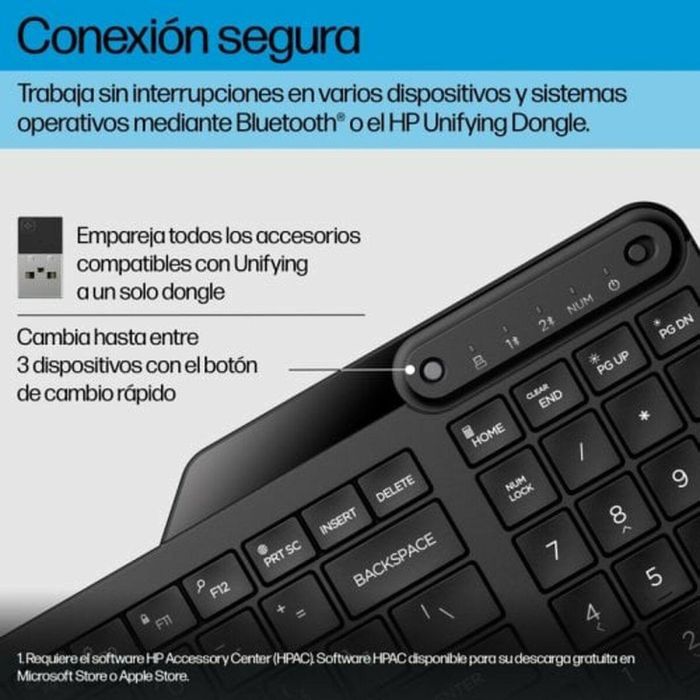 Teclado HP Negro Qwerty Español 4