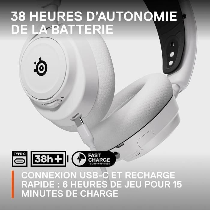 Auriculares gaming inalámbricos multiplataforma de alta gama - STEELSERIES - ARCTIS NOVA 7X - Blanco 3 Auriculares gaming inalámbricos multiplataforma de alta gama - STEELSERIES - ARCTIS NOVA 7X - Blanco 3