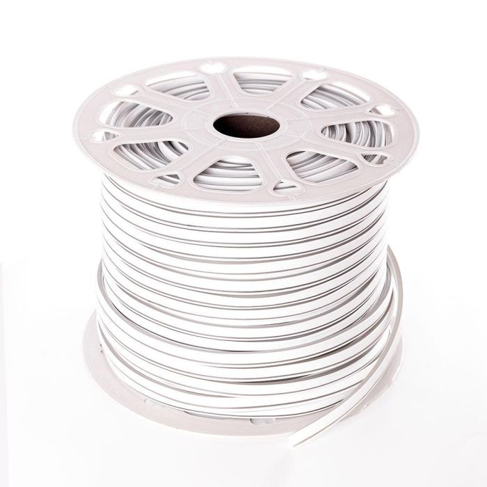 Tira LED Manguera "Neon Flex" HONSPVC8x18D2205CMCW 6W 6000K 24V 8x18mm Doble 120xSMD2835 6W/M x1M 40.000H Corte 5CM Blanco Frío 6