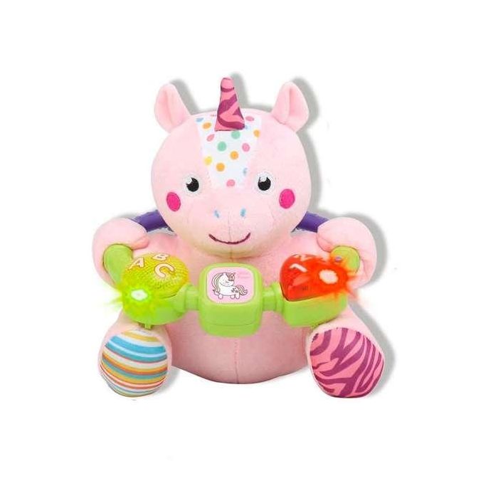 Reig Peluche Musical Unicornio con Luces y Actividades 20 cm, +0 Meses, Sonidos, Pilas LR3 (No Incluidas)