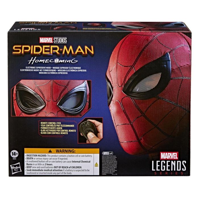 Hasbro Réplica Máscara Spider-Man Homecoming Electrónica de Alta Calidad con Ojos Movibles para Cosplay y Coleccionistas 14