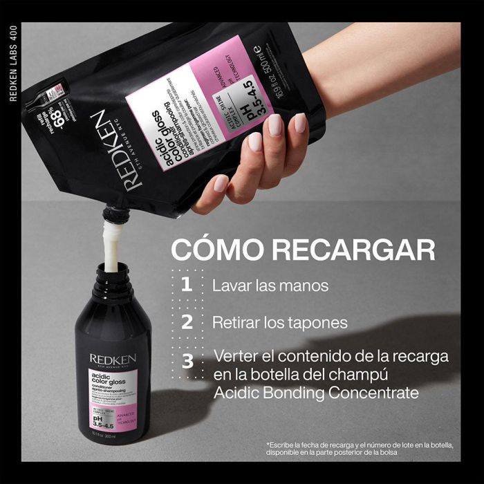 Redken Acidic Color Gloss Champú Sin Sulfatos Potencia El Brillo De Tu Color Recarga 500 mL 3 Redken Acidic Color Gloss Champú Sin Sulfatos Potencia El Brillo De Tu Color Recarga 500 mL 3