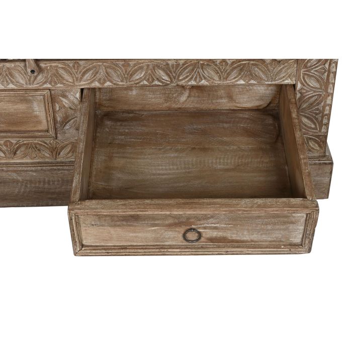 DKD Home Decor Armario de Teca Natural con 2 Puertas, 2 Cajones y 3 Estanterías, 51 x 216 x 122 cm 4 DKD Home Decor Armario de Teca Natural con 2 Puertas, 2 Cajones y 3 Estanterías, 51 x 216 x 122 cm 4