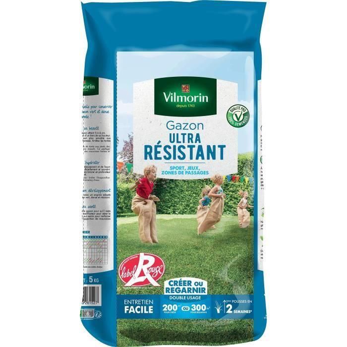 Vilmorin VIL3182670261527 Semillas de Césped Ultra-resistentes Etiqueta Roja - 5 kg 1 Vilmorin VIL3182670261527 Semillas de Césped Ultra-resistentes Etiqueta Roja - 5 kg 1