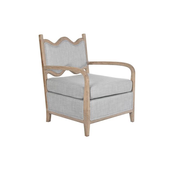 Sillón DKD Home Decor 66 x 70 x 88 cm 70 x 73 x 88 cm Abeto Marrón claro Gris claro 1 Sillón DKD Home Decor 66 x 70 x 88 cm 70 x 73 x 88 cm Abeto Marrón claro Gris claro 1