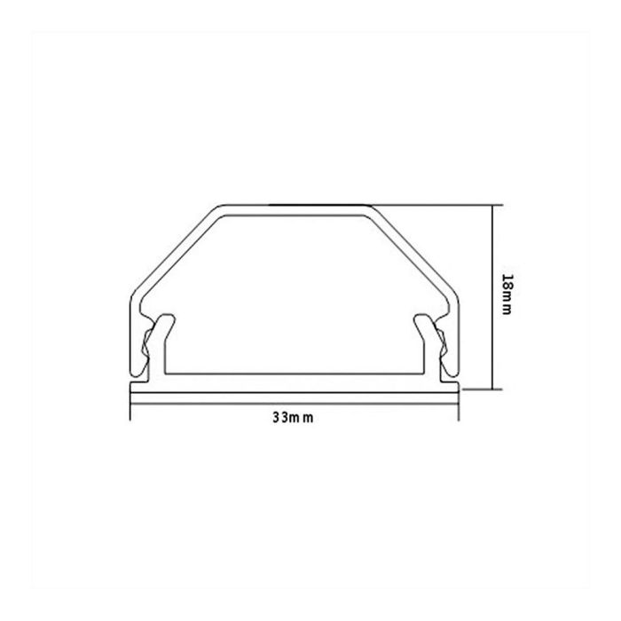 ROLINE 19.08.3110 Canaleta para Pared Aluminio Blanco 33 mm 1