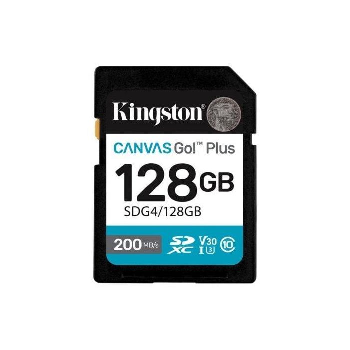 Tarjeta de Memoria Kingston CANVAS Go! Plus 128GB SD XC/ Clase 10/ 200MBs Tarjeta de Memoria Kingston CANVAS Go! Plus 128GB SD XC/ Clase 10/ 200MBs