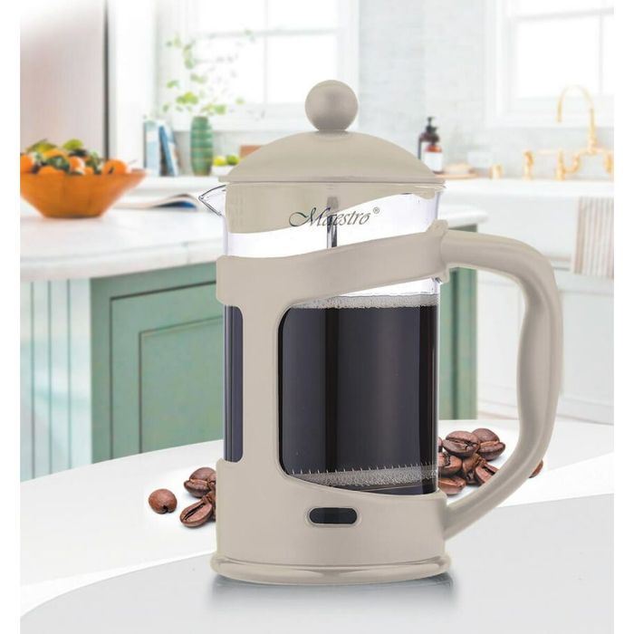 Tetera Feel Maestro MR-1665-800 Marfil Acero Inoxidable Vidrio de Borosilicato 800 ml