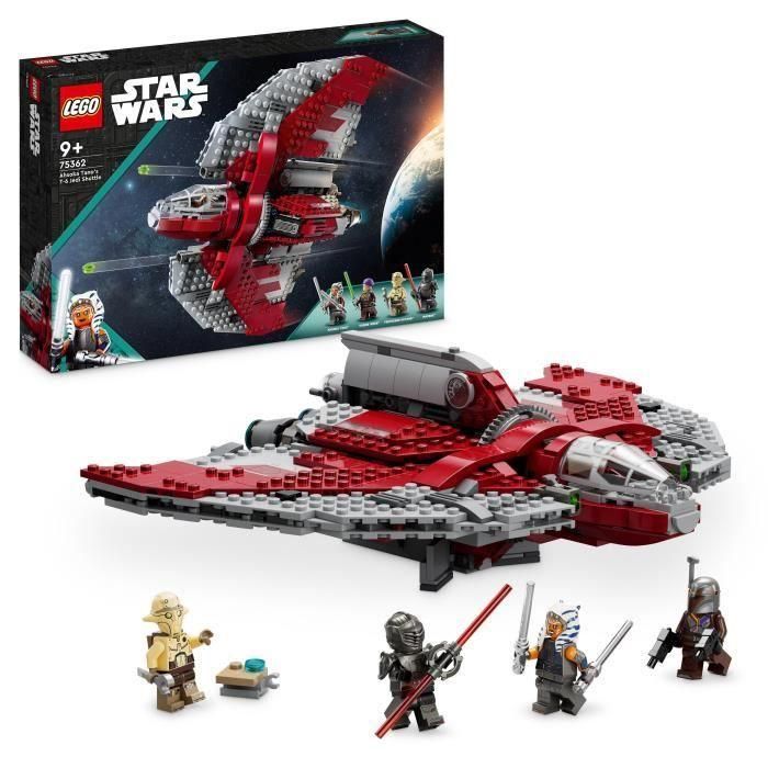 LEGO Star Wars Lanzadera T-6 de Ahsoka Tano 75362, Barco lanzador de pernos, 4 personajes