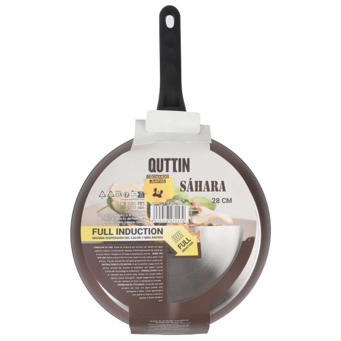 Quttin Sartén de Aluminio Forjado de 28 cm, con Mango Soft Touch, serie Full Saha, espesor 3.0 mm (6 Unidades) 4