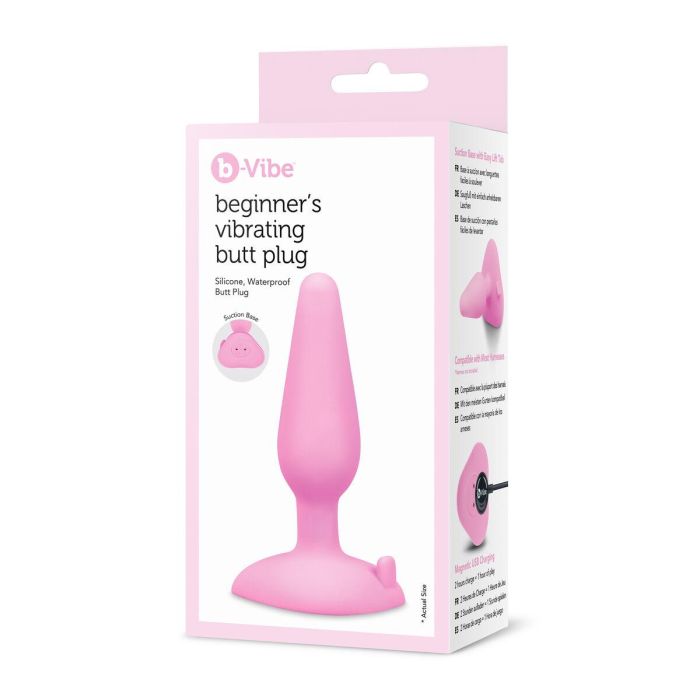 Plug Vibrador Anal B-Vibe Rosa 1 Plug Vibrador Anal B-Vibe Rosa 1
