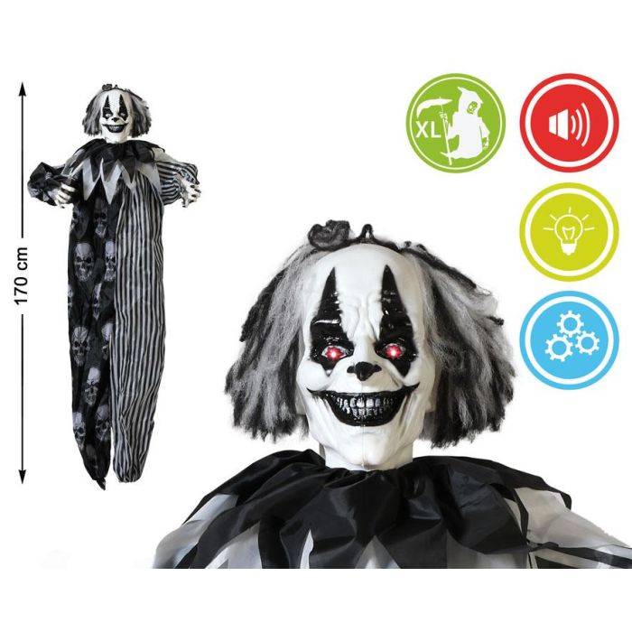 Decoración Halloween Muñeco Payaso 170 cm Luz Y Sonido