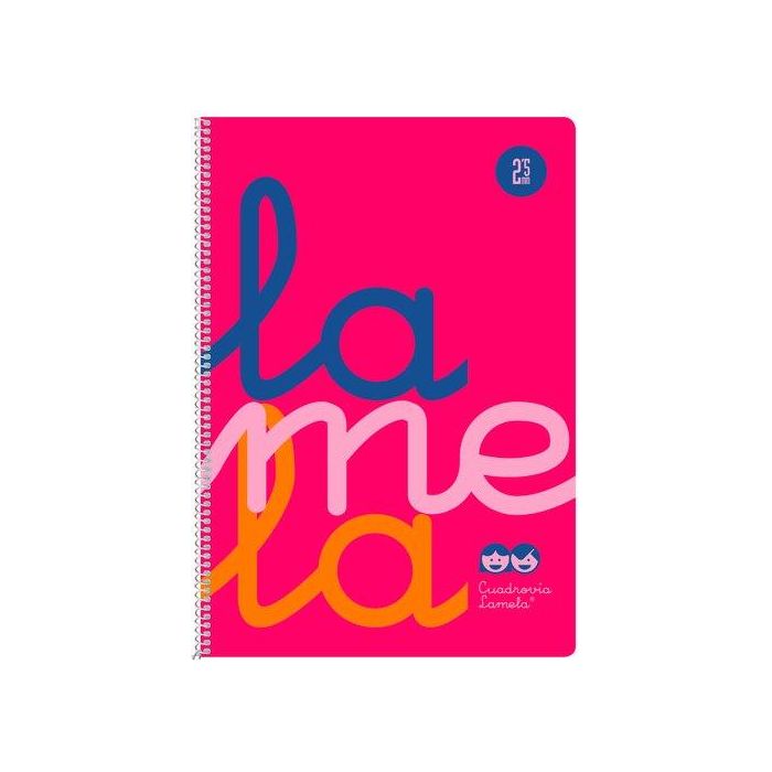 Lamela Bloc Tapa Polipropileno 4º 80H Cuadrovia 5 Mm Rosa 5 unidades