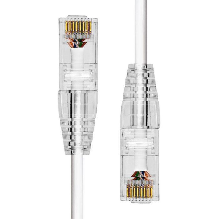 ProXtend Slim CAT6A UTP Ethernet Cable White 12.5m 1 ProXtend Slim CAT6A UTP Ethernet Cable White 12.5m 1