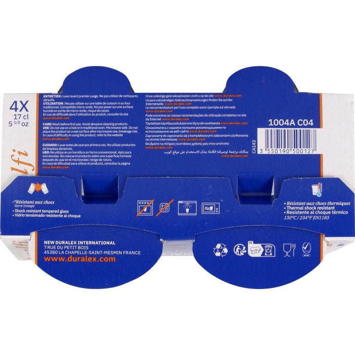 Duralex Set 4 Vasos Transparentes 17 cl Colección Amalfi (12 Cajas) 4
