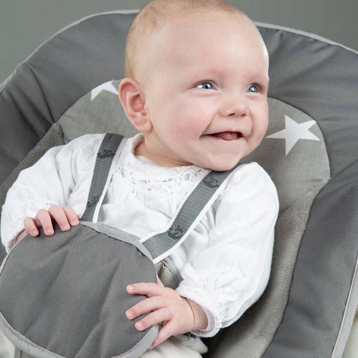 ROBA Born Up Trona convertible 2 en 1 + Hamaca reclinable con estampado de estrellas - Estrellitas - Desde el nacimiento - Madera blanca 5 ROBA Born Up Trona convertible 2 en 1 + Hamaca reclinable con estampado de estrellas - Estrellitas - Desde el nacimiento - Madera blanca 5