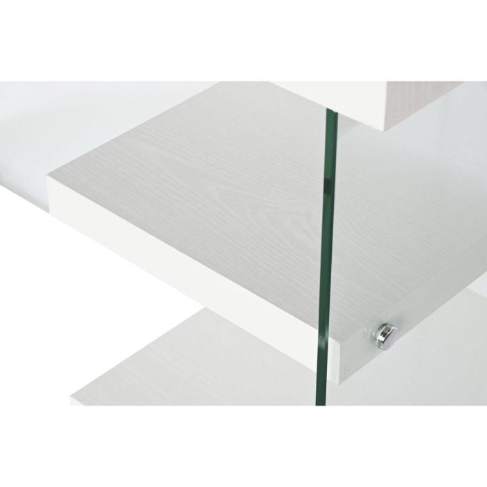 Escritorio DKD Home Decor Blanco Transparente Cristal Madera MDF 120 x 50 x 76 cm 2 Escritorio DKD Home Decor Blanco Transparente Cristal Madera MDF 120 x 50 x 76 cm 2