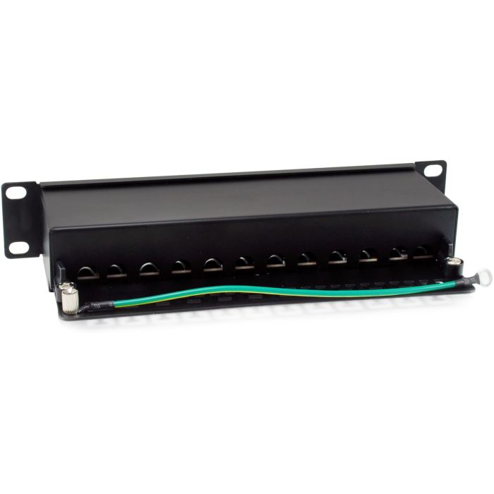 Equip Patchpanel 12x RJ45 Cat6A 10" FTP 1HE Premium schwarz 1 Equip Patchpanel 12x RJ45 Cat6A 10" FTP 1HE Premium schwarz 1