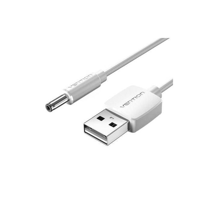 Vention CEXWD Cable Alimentación USB A 2.0 Macho a DC 3.5mm Macho 50 cm Blanco 5V (1A-2A)