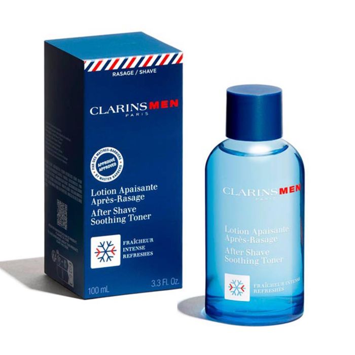 Clarins Men Tónico Loción After Shave Calmante y Refrescante 100ml. Alivia Irritación, Tonifica y Minimiza Poros. Piel Fresca y Suave.