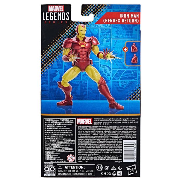 Hasbro Marvel Legends Series Figura Iron Man con 4 accesorios 6