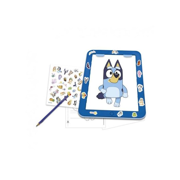 Educa Borrás Mesa de Diseño Bluey 20005 Mesa de Luz para Dibujar y Decorar con Adhesivos 2