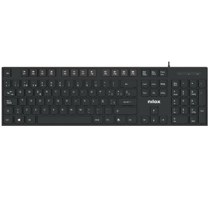 Teclado Nilox NXKBE000012 Negro Qwerty Español 1 Teclado Nilox NXKBE000012 Negro Qwerty Español 1