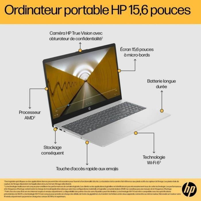 HP 15-fc0118nf Portátil Windows 11 - Pantalla 15.6" FHD IPS - Procesador Ryzen 7-5825U - 16GB RAM - 512GB SSD - Teclado AZERTY 1