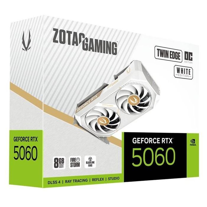 Zotac GeForce RTX 5060 Twin Edge OC White 8GB GDDR7 - Tarjeta Gráfica Gaming NVIDIA con 2 Ventiladores 6