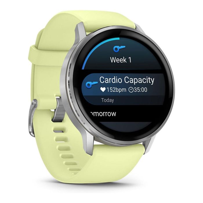 Garmin 010-03014-02 Venu 4 Smartwatch 45mm Correa de Silicona Gris/Plata/Limón 2