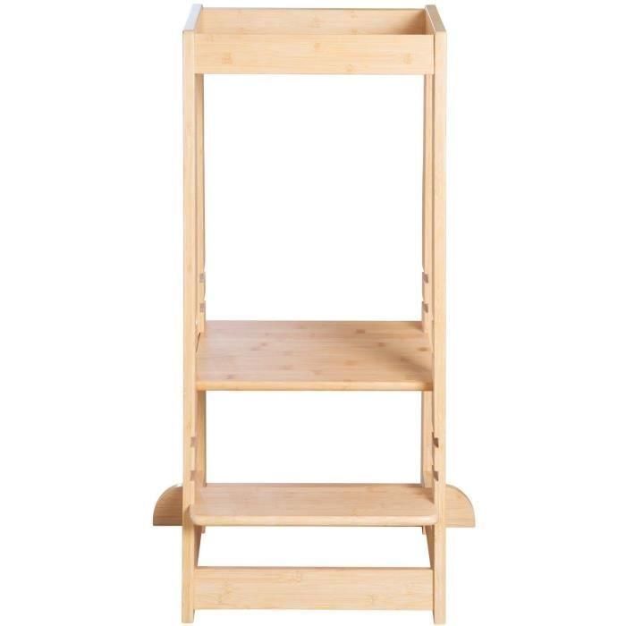 Roba ROB1697559591163 Torre de Aprendizaje Montessori Bambú FSC Ajustable 3 Niveles hasta 80 Kg Natural 2 Roba ROB1697559591163 Torre de Aprendizaje Montessori Bambú FSC Ajustable 3 Niveles hasta 80 Kg Natural 2
