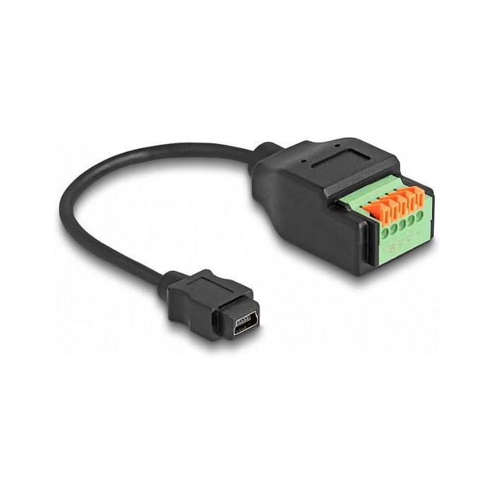 Delock Cable Adaptador USB 2.0 Tipo Mini-B Hembra a Bloque de Terminales Hembra 15 cm, Negro/Verde 1 Delock Cable Adaptador USB 2.0 Tipo Mini-B Hembra a Bloque de Terminales Hembra 15 cm, Negro/Verde 1