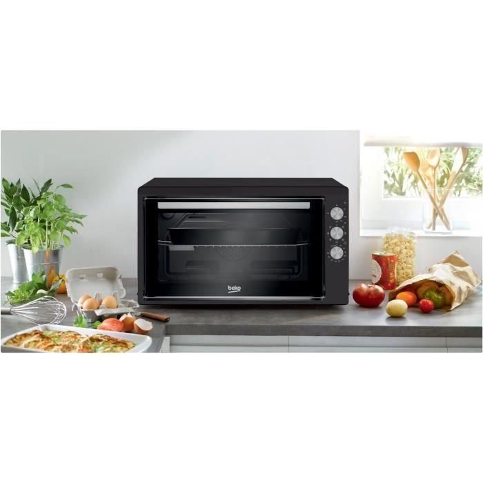 Mini horno - BEKO - BMF50CB - 50 L - Multifunción - Calor agitado - Catálisis inferior - 7 funciones - 2400 W - Negro 1