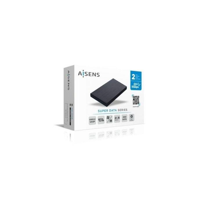 Aisens Ase-2530B Caja Externa 2.5" SATA a USB 3.0-USB 3.1 Gen1 para Discos Duros hasta 9.5mm Negro 3