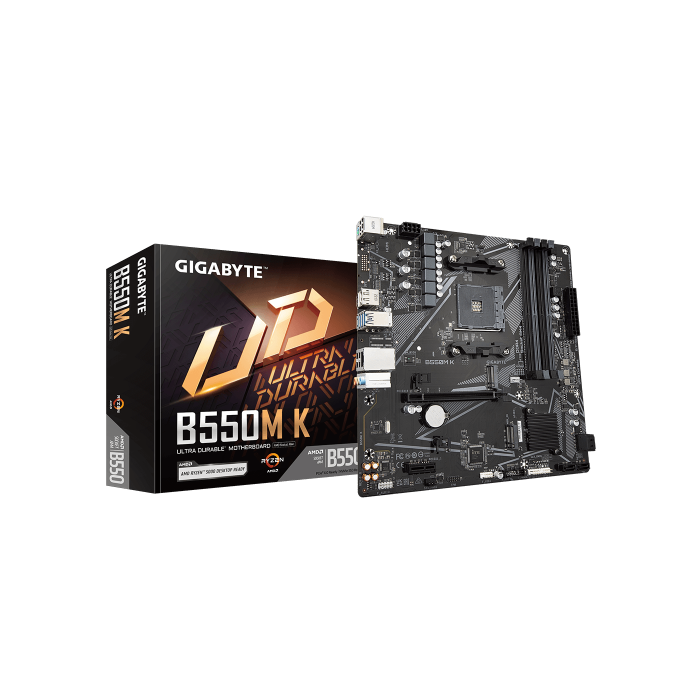 Gigabyte B550M K 1.0 placa base AMD B550 Zócalo AM4 micro ATX Gigabyte B550M K 1.0 placa base AMD B550 Zócalo AM4 micro ATX