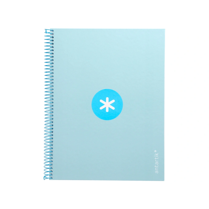Antartik Cuaderno espiral A4 micro, tapa forrada, 80 hojas, 90 gr, horizontal, celeste 1