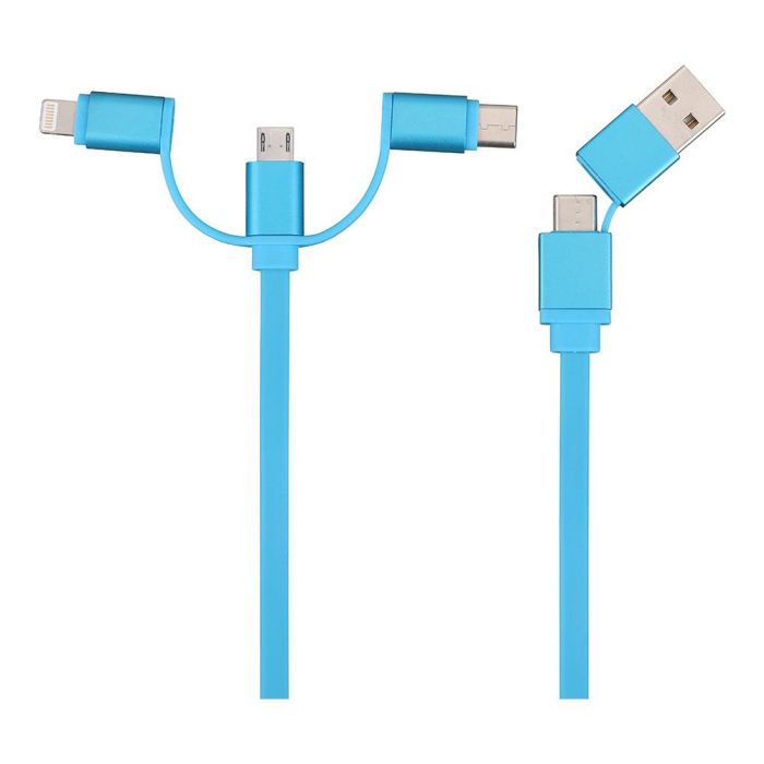 NK Nk-usb61-dis Cable Cargador 6 en 1, 1 m, Colores Surtidos, Carga Rápida 3