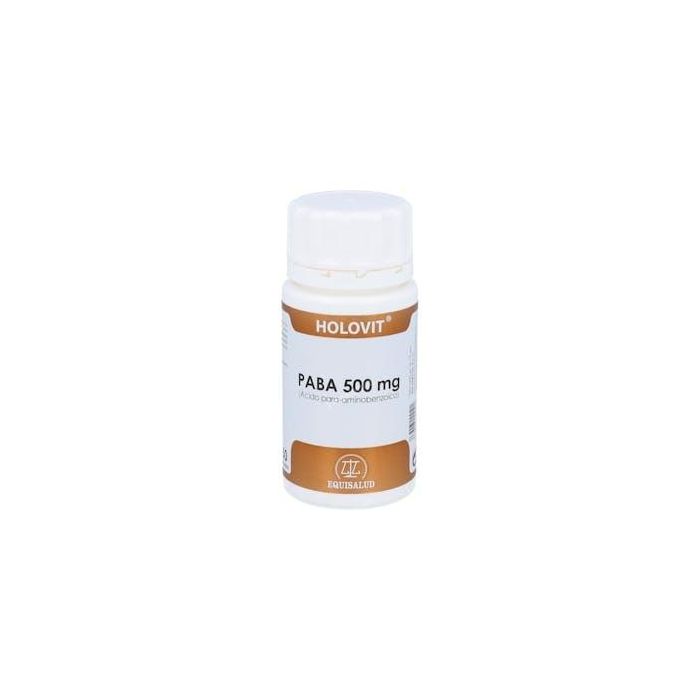 Holovit PABA 500 mg, Ácido Para-Aminobenzoico, 50 Cápsulas Vegetales. Apto para Vegetarianos y Diabéticos