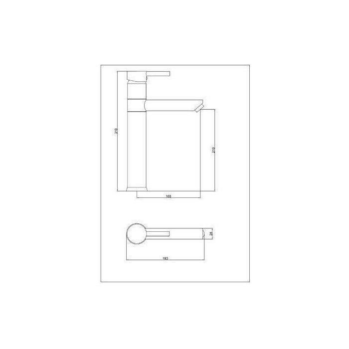 Mezclador de lavabo alto - ROUSSEAU - DOVER - Eco-stop - Cromo 1