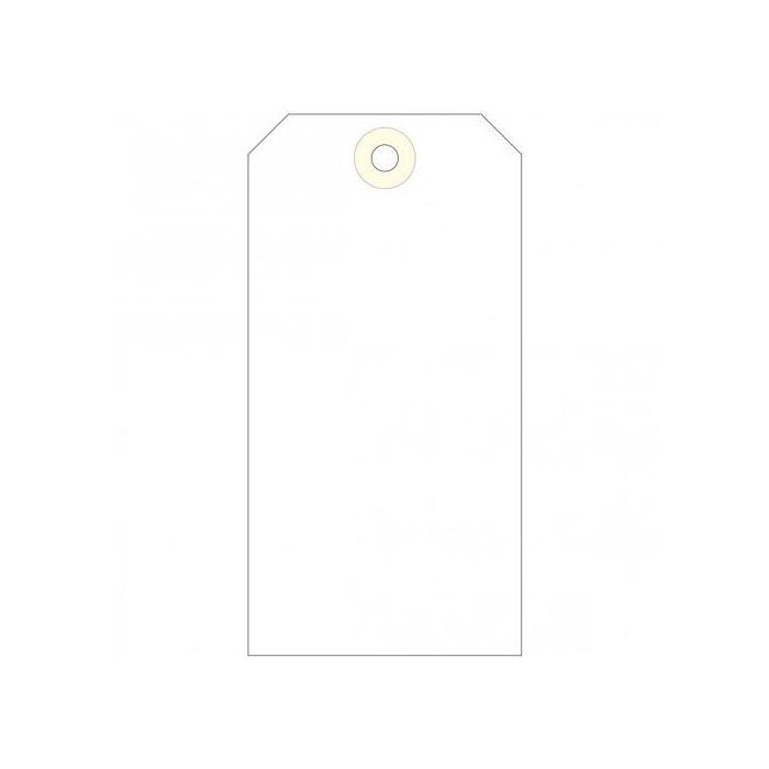 Apli Etiquetas Colgantes con Arandela 125x63 mm, Caja de 1000, Color Crema