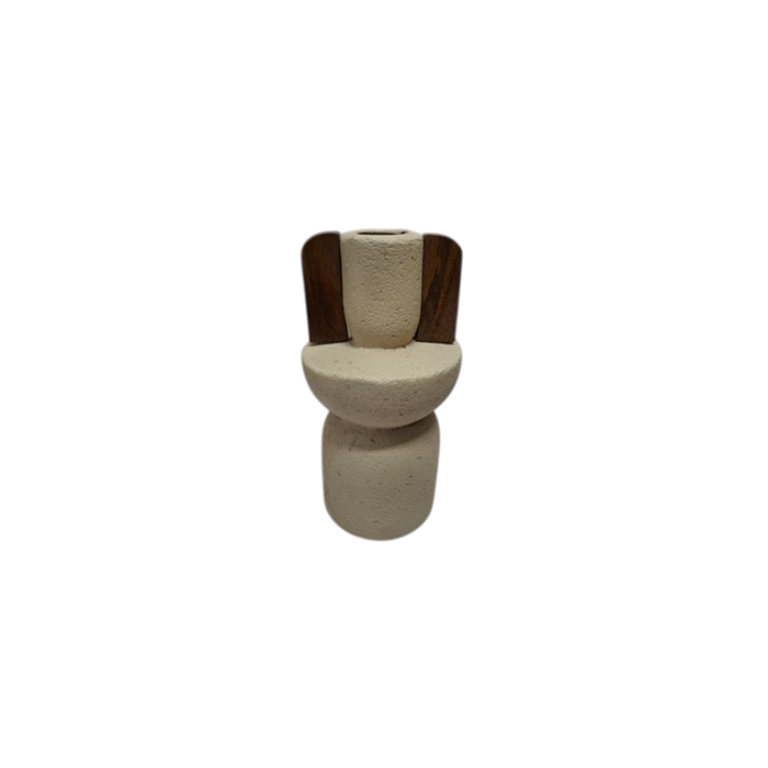 DKD Home Decor Jarrón Urban Terracota con Asas Crudo Marrón 15 x 31 x 15 cm Decoración Hogar