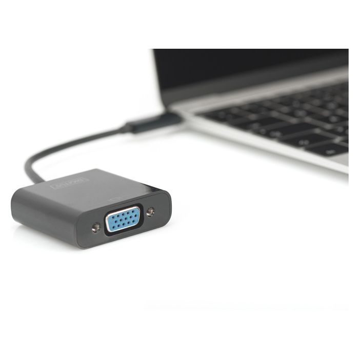 Digitus Adaptador USB 3.2 Gen 1 Type-C a VGA AG9300 Negro 19.5cm 1