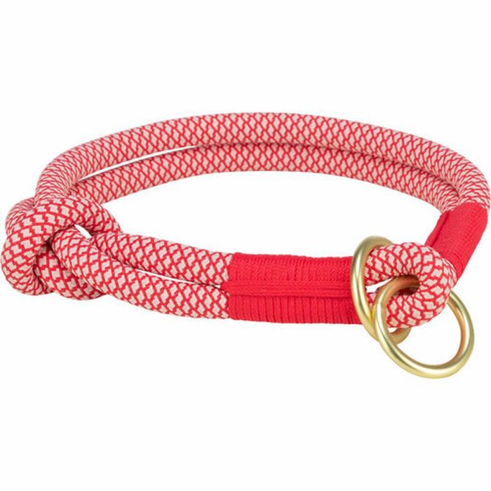 Collar de Adiestramiento para Perros Trixie Soft Rope Rojo Crema S 35 cm 1