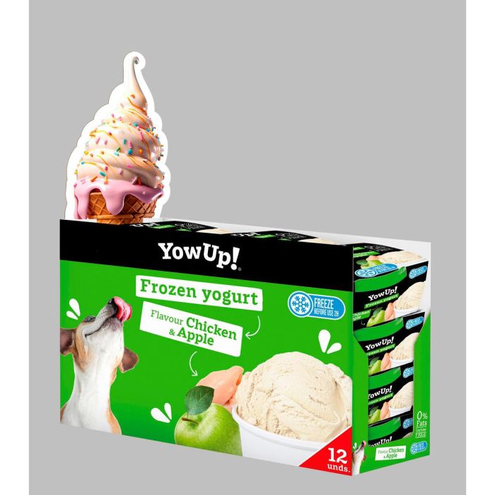 Yow Up Yogur Helado Pollo Manzana Caja Display 12x110 gr 1