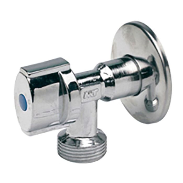 MT Grifo Lavadora Cierre Esférico Tipo M Ø1/2 x 3/4 pulg Cierre Rápido Cuerpo Latón Cromado