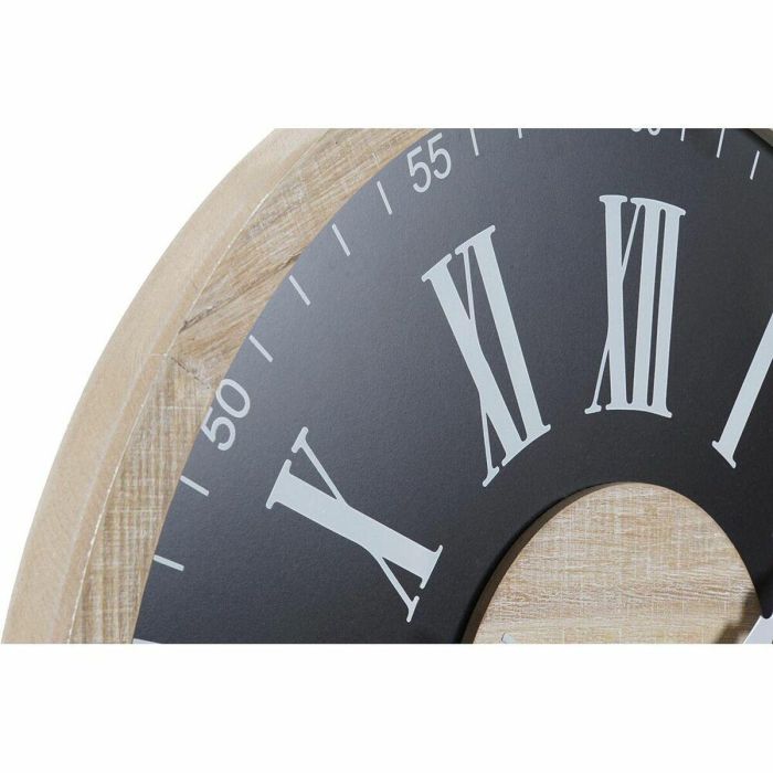 Reloj de Pared DKD Home Decor Negro MDF Blanco (60 x 4,5 x 60 cm) 1